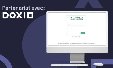 Image de présentation du partenaire Doxio et de l'app Vie coopérative du crédit agrciole'